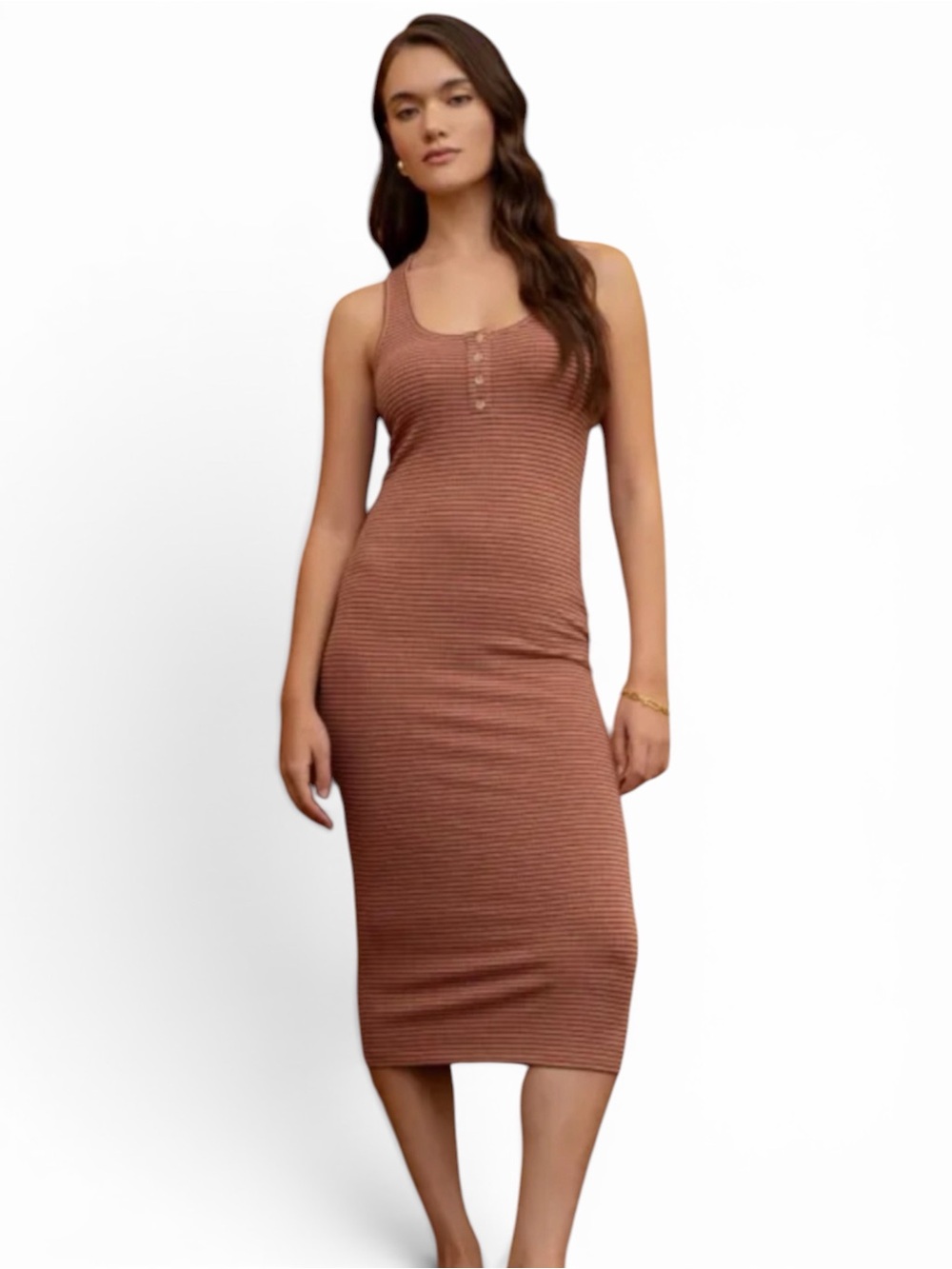 The Workshop Henley Midi Dress Size Large